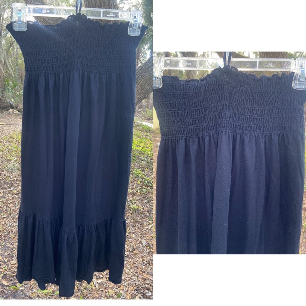 French kiss smocked convertible skirt to strapless ruffled dress sz S